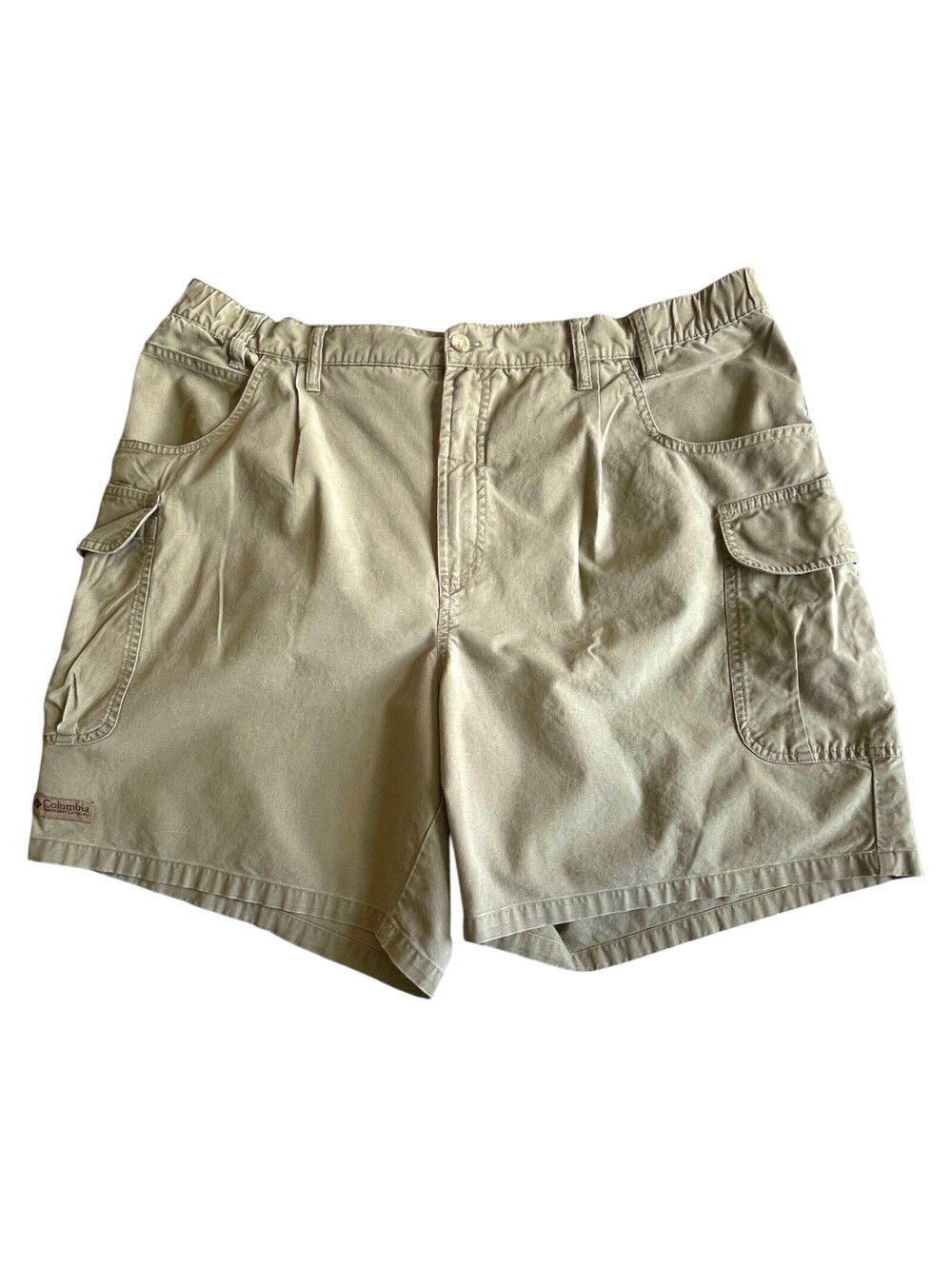 Columbia Cargo Shorts Men's Size 40x8 Olive‎ Green Pleated